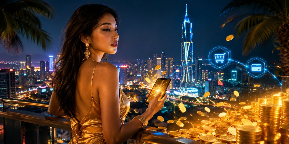 Pemain Malaysia menikmati permainan slot dalam talian melalui telefon pintar dengan antara muka moden